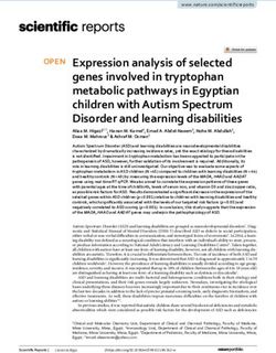 Expression analysis of selected genes involved in tryptophan metabolic pathways in Egyptian children with Autism Spectrum Disorder and learning ...
