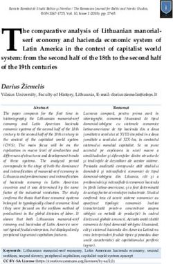 He comparative analysis of Lithuanian manorialserf economy and hacienda economic system of Latin America in the context of capitalist world ...