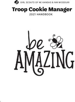 Troop Cookie Manager 2021 HANDBOOK - GIRL SCOUTS OF NE KANSAS & NW MISSOURI - GSKSMO.org