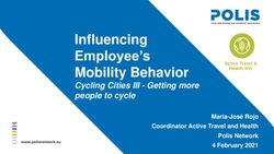 Influencing Employee's Mobility Behavior - Cycling Cities III - Getting more people to cycle - Interreg Europe