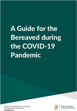 A Guide for the Bereaved during the COVID-19 Pandemic - Prepared by the Department of Housing, Planning and Local Government housing.gov.ie