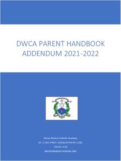 DWCA PARENT HANDBOOK ADDENDUM 2021-2022 - 45- 11 245 STREET, DOUGLASTON NY 11362 Divine Wisdom Catholic Academy 718-631-3153