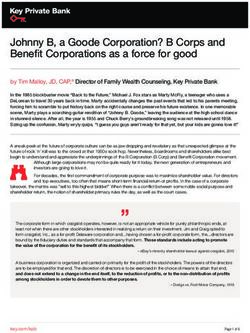 Johnny B, a Goode Corporation? B Corps and Benefit Corporations as a force for good