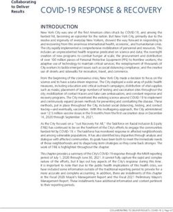COVID-19 RESPONSE & RECOVERY - INTRODUCTION - NYC.gov