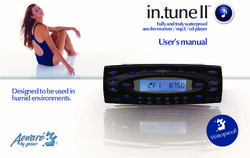 In.tune II User's manual - Designed to be used in humid environments.