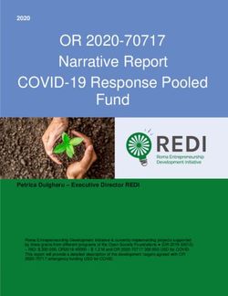 OR 2020-70717 Narrative Report COVID-19 Response Pooled Fund