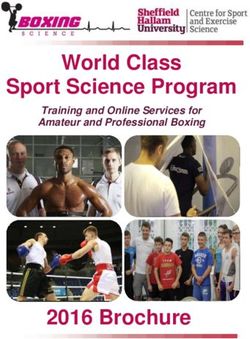 World Class Sport Science Program: Training and Online Services for Amateur and Professional Boxing