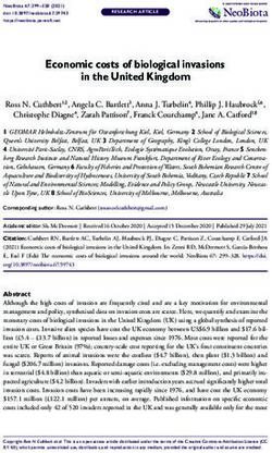 Economic costs of biological invasions in the United Kingdom - NeoBiota