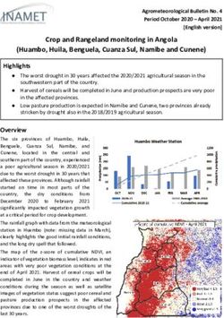 Crop and Rangeland monitoring in Angola (Huambo, Huila, Benguela, Cuanza Sul, Namibe and Cunene)