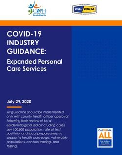 COVID-19 INDUSTRY GUIDANCE: Expanded Personal Care Services