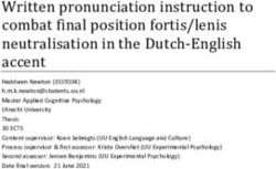 Written pronunciation instruction to combat final position fortis/lenis neutralisation in the Dutch-English accent