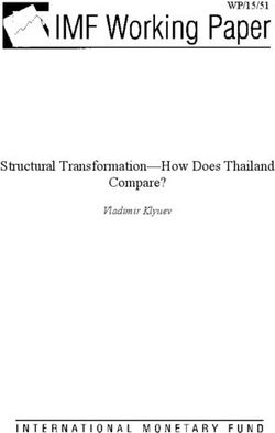 Structural Transformation-How Does Thailand Compare? - WP/15/51