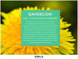 DANDELION 2021 FLAVOR INSIGHT REPORT