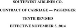 SOUTHWEST AIRLINES CO. CONTRACT OF CARRIAGE - PASSENGER TENTH REVISED EFFECTIVE NOVEMBER 5, 2014