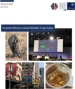 Towards Effective Global Wildlife Trade Policy - PROJECT BRIEF May 2020 - Oxford Martin ...