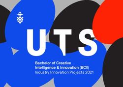 Bachelor of Creative Intelligence & Innovation (BCII) - Industry Innovation Projects 2021