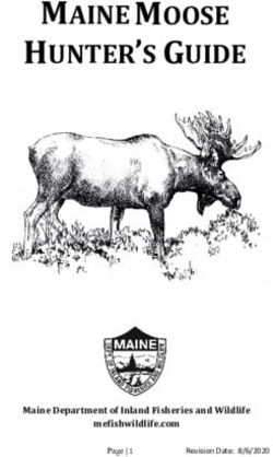 MAINE MOOSE HUNTER'S GUIDE - Maine Department of Inland Fisheries and Wildlife mefishwildlife.com - Maine.gov