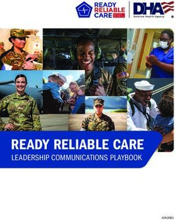 READY RELIABLE CARE LEADERSHIP COMMUNICATIONS PLAYBOOK
