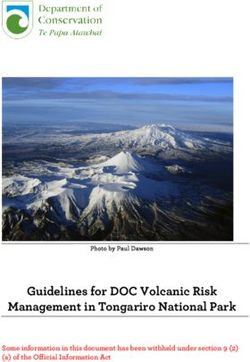 Guidelines for DOC Volcanic Risk Management in Tongariro National Park - Some information in this document has been withheld under section 9 (2) ...