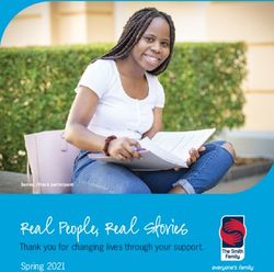 Real People, Real Stories - Thank you for changing lives through your support. Spring 2021 - The Smith Family