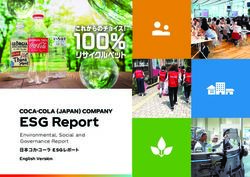 ESG Report Environmental, Social and Governance Report ESG - English Version - 日本コカ コーラ