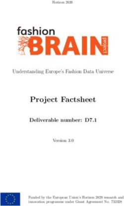 Project Factsheet Understanding Europe's Fashion Data Universe - Deliverable number: D7.1 - FashionBrain