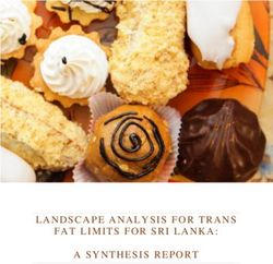 LANDSCAPE ANALYSIS FOR TRANS FAT LIMITS FOR SRI LANKA: A SYNTHESIS REPORT - World ...