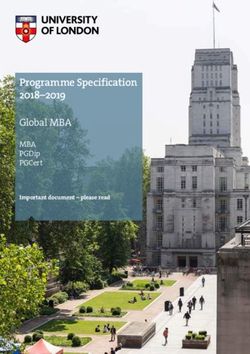 Programme Specification 2018-2019 - Global MBA MBA PGDip PGCert - University of London