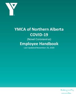 COVID-19 Employee Handbook - YMCA HFA COVID-19 Handbook (Novel Coronavirus) - YMCA of Northern Alberta