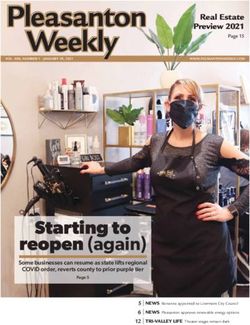 Reopen (again) Starting to - Pleasanton Weekly