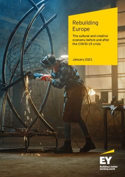 Rebuilding Europe The cultural and creative economy before and after the COVID-19 crisis January 2021 - EY