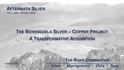 AFTERMATH SILVER THE BERENGUELA SILVER - COPPER PROJECT A TRANSFORMATIVE ACQUISITION - Aftermath Silver Ltd.