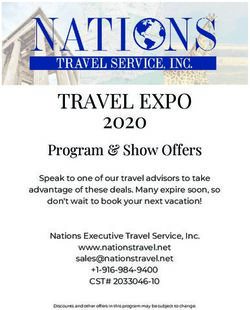 TRAVEL EXPO 2020 Program & Show Offers