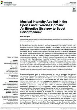Musical Intensity Applied in the Sports and Exercise Domain: An Effective Strategy to Boost Performance? - Semantic Scholar