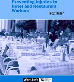 Preventing Injuries to Hotel and Restaurant Workers - Focus Report
