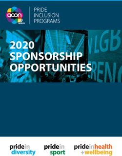 SPONSORSHIP OPPORTUNITIES 2020 - Pride in Diversity