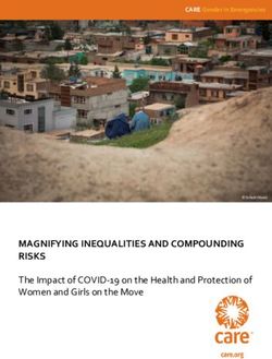 MAGNIFYING INEQUALITIES AND COMPOUNDING RISKS - The Impact of COVID-19 on the Health and Protection of Women and Girls on the Move