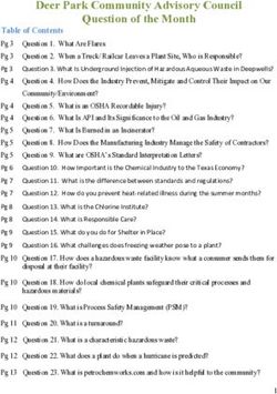 Deer Park Community Advisory Council Question of the Month