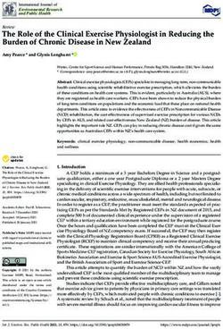 The Role of the Clinical Exercise Physiologist in Reducing the Burden of Chronic Disease in New Zealand