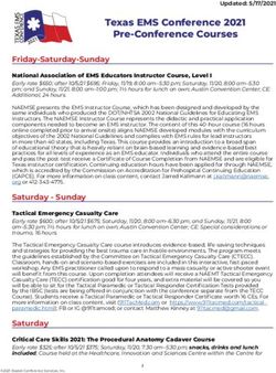 Texas EMS Conference 2021 Pre-Conference Courses