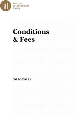 Conditions & Fees 2020/2021 - Institut International de Lancy