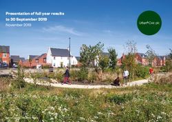 Presentation of full year results to 30 September 2019 - November 2019 - Urban ...