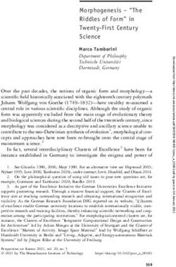 Morphogenesis - "The Riddles of Form" in Twenty-First Century Science - MIT ...