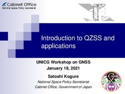 Introduction to QZSS and applications - UNICG Workshop on GNSS January 19, 2021 Satoshi Kogure - UNOOSA