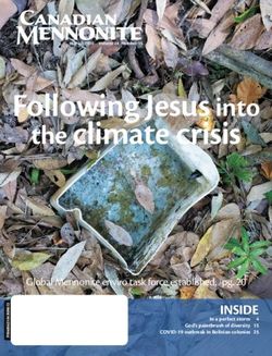 Following Jesus into the climate crisis - INSIDE Global Mennonite enviro task force established, pg. 20 - Canadian Mennonite
