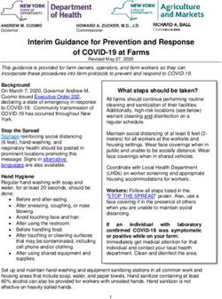 Interim Guidance for Prevention and Response of COVID-19 at Farms - NY.gov