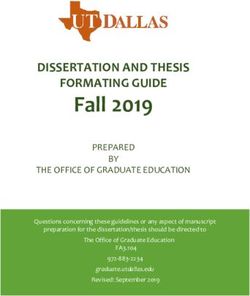 Fall 2019 FORMATING GUIDE - DISSERTATION AND THESIS - The University of ...
