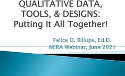 Felice D. Billups, Ed.D. NERA Webinar, June 2021