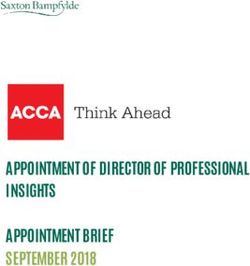 APPOINTMENT OF DIRECTOR OF PROFESSIONAL INSIGHTS APPOINTMENT BRIEF SEPTEMBER 2018 - Saxton Bampfylde