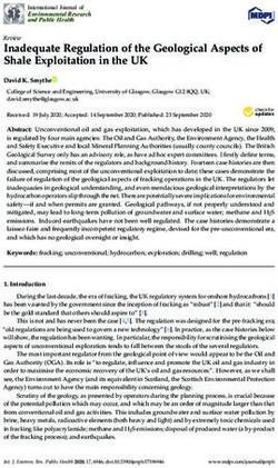 Inadequate Regulation of the Geological Aspects of Shale Exploitation in the UK - MDPI